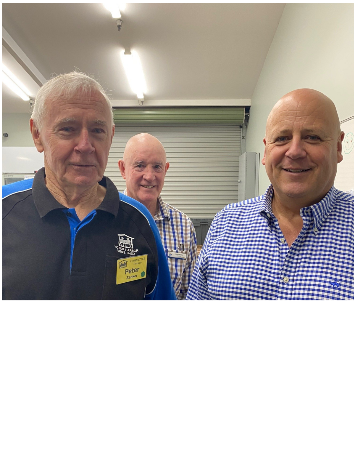 Men S Shed History Celebrated Facebook VHMS History Writer Peter Zanker With David Basham MP %28Cr. David Kemp In